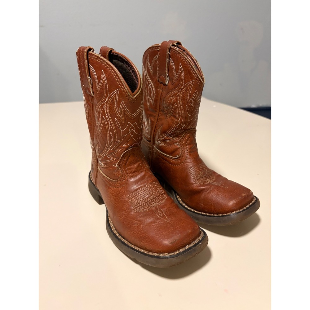 Durango Lil Durango Kids Western Boots Rodeo Brown Square Toe DBT0221S Size 12M
